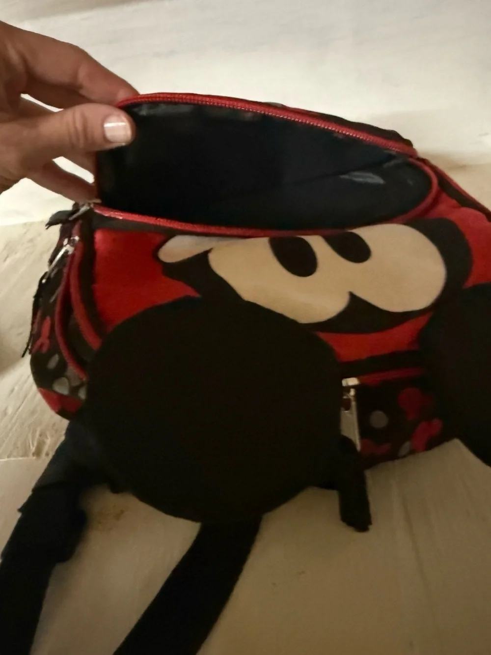 Disney Mickey Mouse Kids Backpack in Red and Black